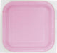 Soft Pink Square Paper Party Side Plates 16pk