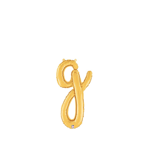 14''/ 24'' Script Foil Letter G - Gold Packaged Air Fill