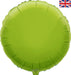 18'' Packaged Round Lime Green Foil Balloon