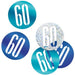 Blue Glitz 60 Birthday Confetti 14G
