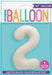 34" Nude Number 2 Foil Balloon