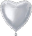 Unique Foil Balloon 18'' Solid Heart Silver Foil
