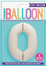 Unique Party Foil Balloon 34" Nude Number 0 Foil Balloon