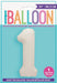 Unique Party Foil Balloon 34" Nude Number 1 Foil Balloon