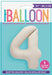 Unique Party Foil Balloon 34" Nude Number 4 Foil Balloon