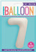Unique Party Foil Balloon 34" Nude Number 7 Foil Balloon