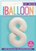 Unique Party Foil Balloon 34" Nude Number 8 Foil Balloon