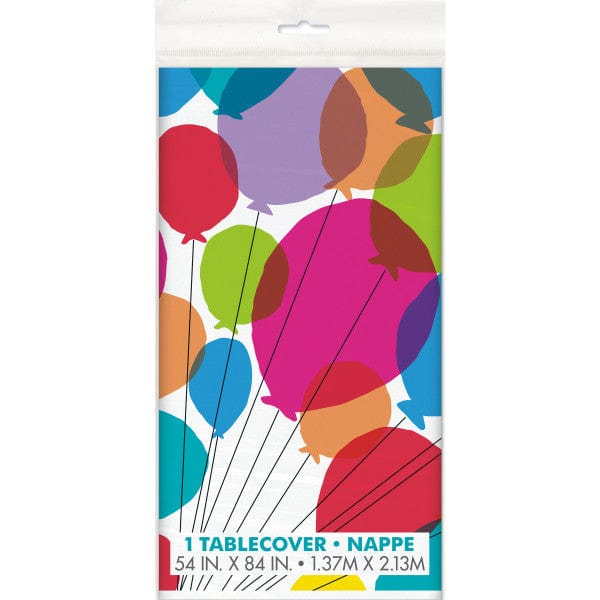 Unique Party Tablecover Balloons & Rainbow Birthday Table Cover