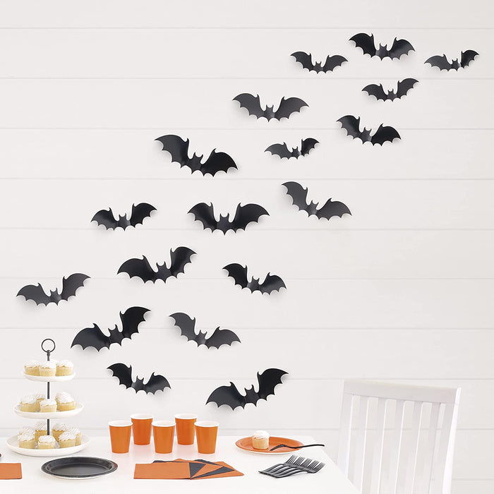 Unique Party Wall Decorations Flying Bat Wall Decorations 24pc
