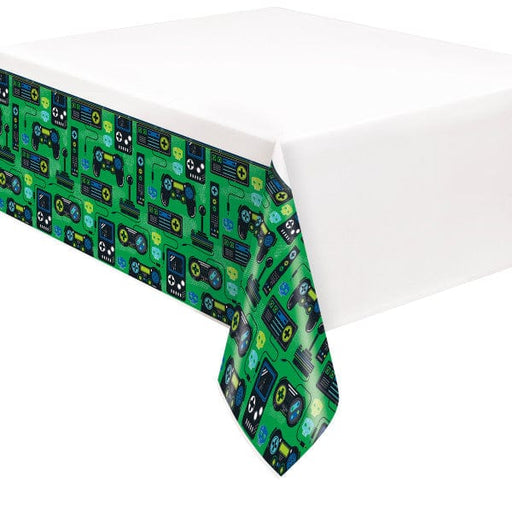 Unique Party Table Cover Gamer Birthday Rectangular Plastic Table Cover