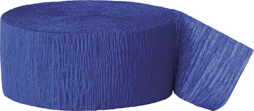 Unique Party Royal Blue Crepe Paper Streamer 81ft