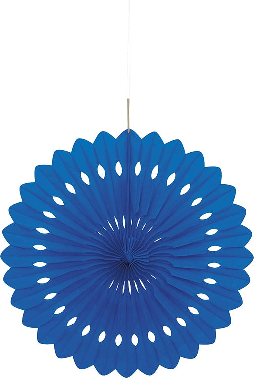 Unique Party Royal Blue Paper Fan Decoration