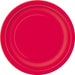 Unique Party Paper Plates Ruby Red Solid Round 9" Dinner Plates (8pk)