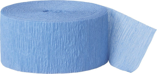 Unique Party Soft Blue Crepe Paper Streamer 81ft