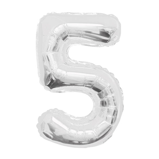 34'' Shape Foil Number 5 - Silver (Unique)