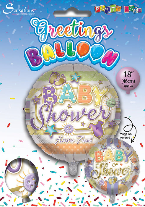 Baby Shower Neutral 18 Inch Foil Balloon