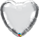 9 Inch Silver Heart Foil (Flat)