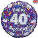 18'' Foil Happy 40th Birthday Streamers
