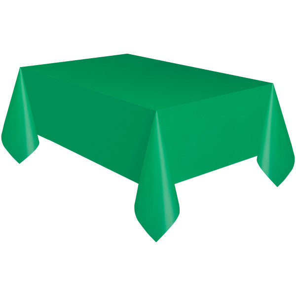 Nappe de table de fête en plastique vert émeraude