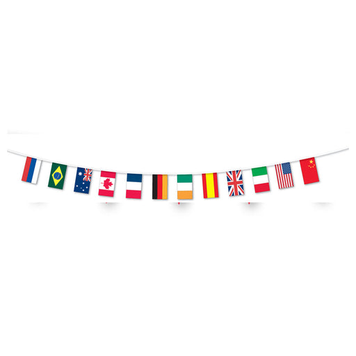 Multi Nations Fabric Flag Bunting 5M