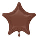 19'' Star Chocolate Brown Plain Foil