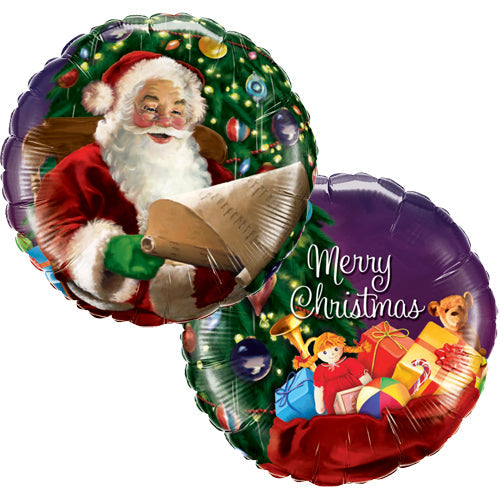 18'' Foil Santa'S Christmas List