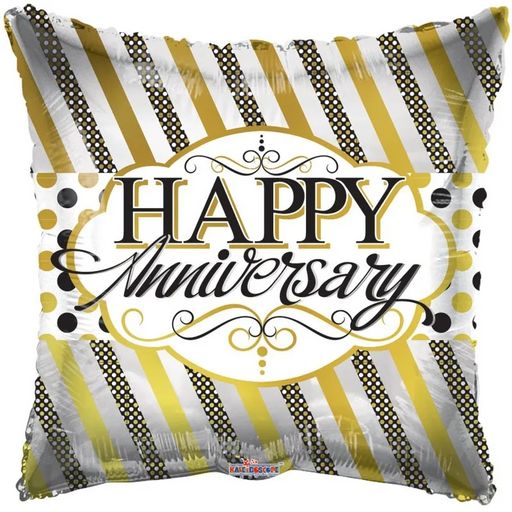 18'' Foil Anniversary Lines And Dots