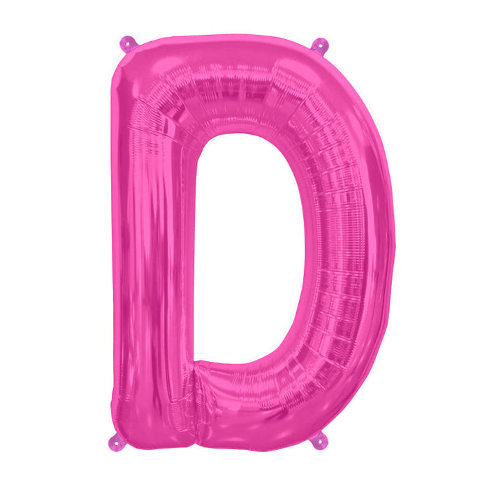 16'' Foil Letter D - Magenta Packaged Air Fill