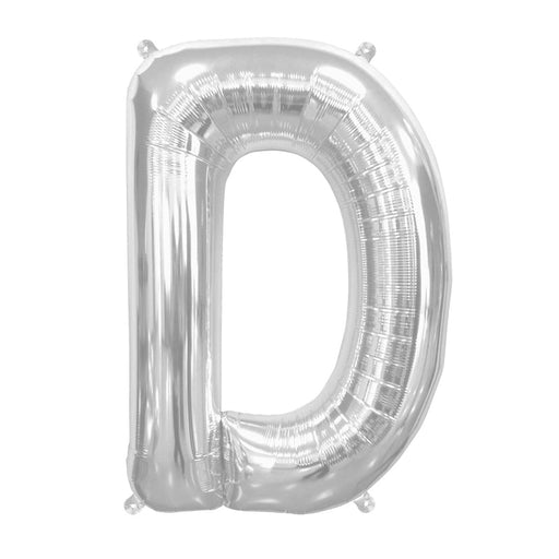 16'' Foil Letter D - Silver Packaged Air Fill