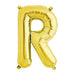 16'' Foil Letter R - Gold Packaged Air Fill