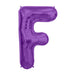 34'' SUPER SHAPE FOIL LETTER F - PURPLE