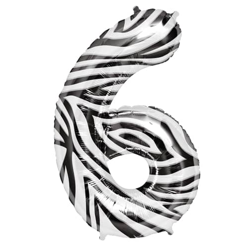 34'' Zebra Number 6 