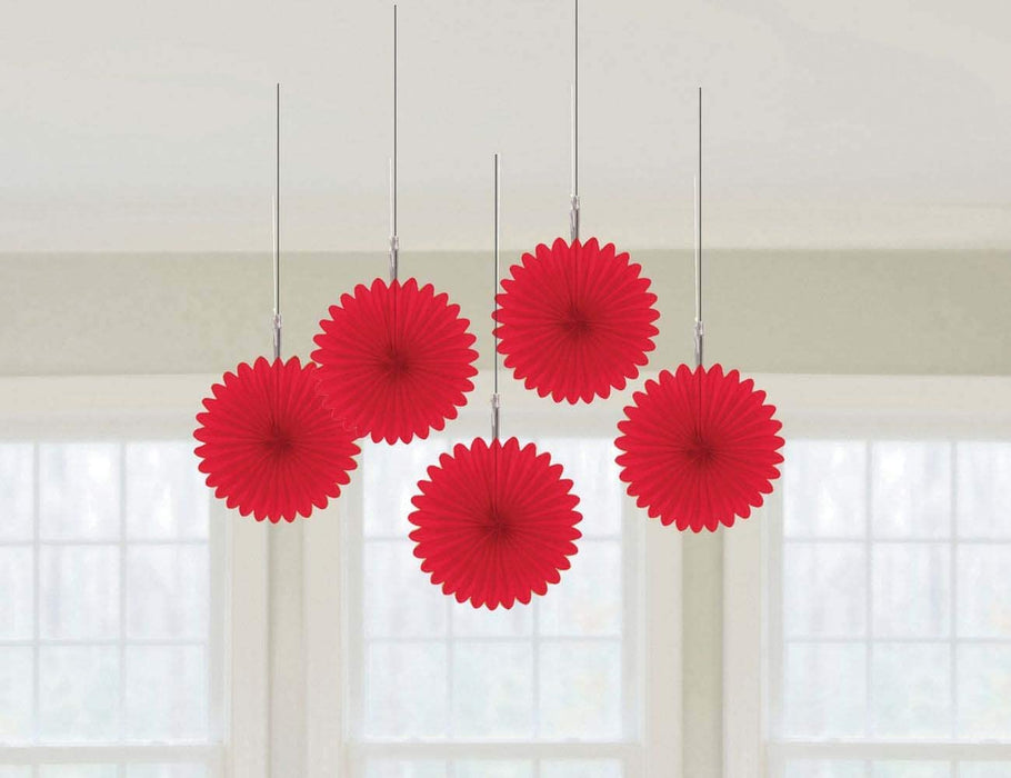 Red Mini Fan Decoration 15.2Cm