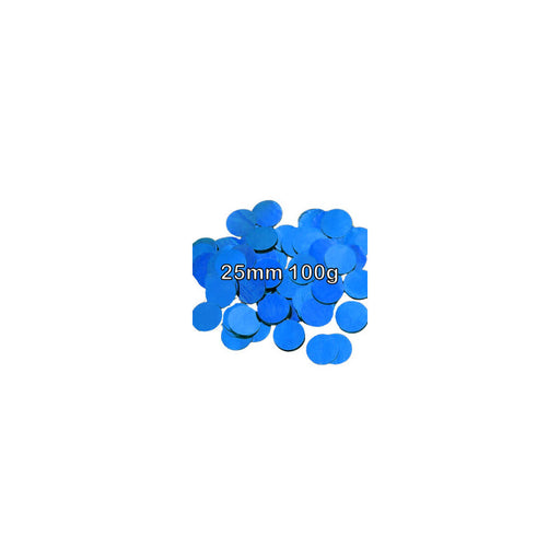 Metallic Blue Round Confetti 25Mm X 100G