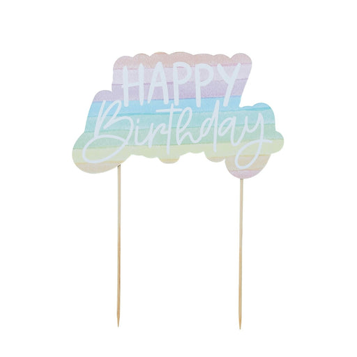 Happy Birthday Paper Cake Topper 