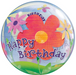 22'' Single Bubble Birthday Funky Flowers