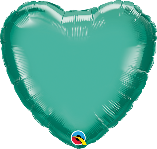 18'' Heart Green Chrome Foil Balloon