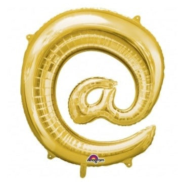 16'' Foil Symbol @ - Gold Packaged Air Fill Anagram