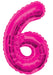 Giant Pink Foil Number '6' Balloon