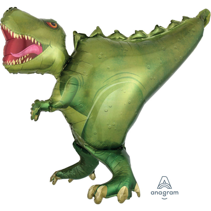 36'' T-Rex Ultrashape Foil Balloon 36''/91Cm W X 30''/76Cm H