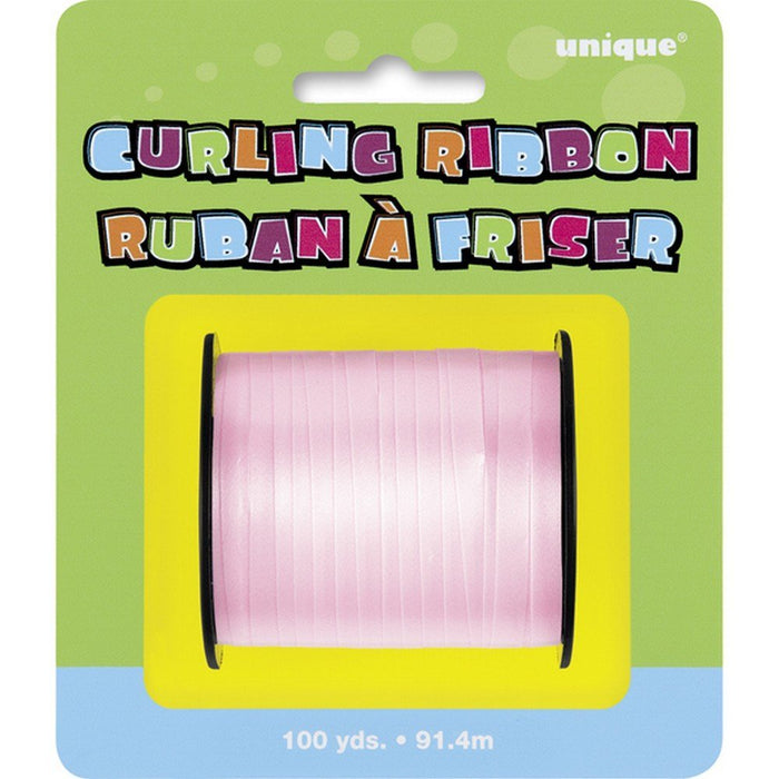 Soft Pink Balloon Curling Ribbon 91.4m (100yds)