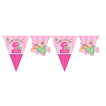 Happy 1st Birthday Shaped Banner 3.5m