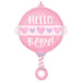 Baby Girl Rattle Foil Balloon