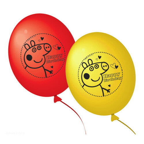 Peppa Party Latex Balloons 10pk