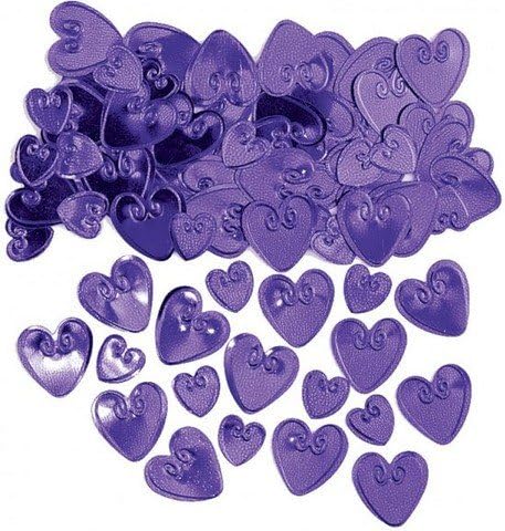 Purple Loving Hearts Confetti 14g