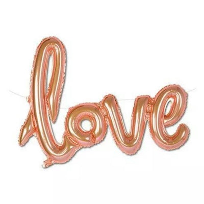 28'' Air Filled Rose Gold Love Balloon
