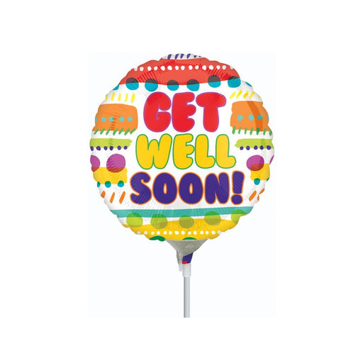 9'' Get Well Soon Airfill Foil (Requires Heat Seal) 10pk