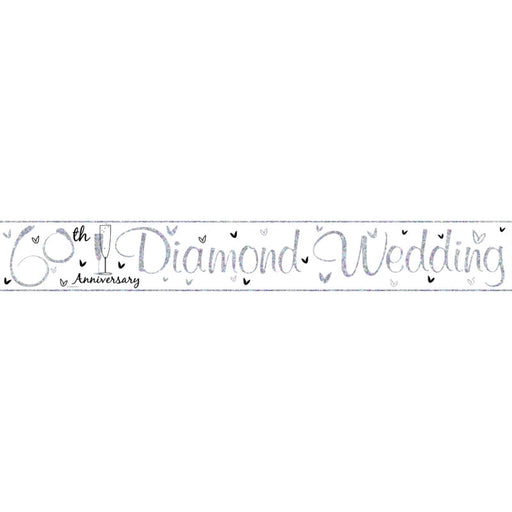 Diamond Wedding Anniversary Foil Banner