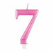 Pink Matt Number 7 Candle