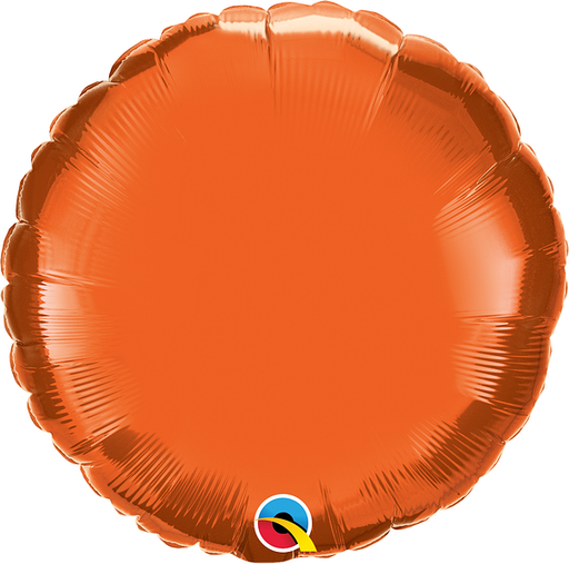 18 Inch Round Orange Plain Foil (Flat)